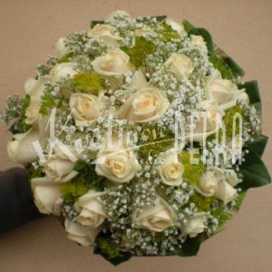 Svatební kytice kulatá z růží č. 454