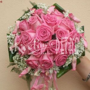 Svatební kytice kulatá z růží č. 226