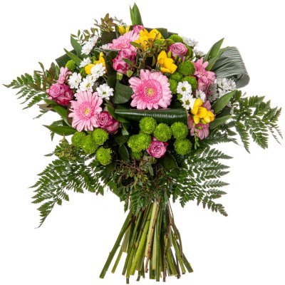 Freesias and mini gerberas