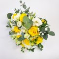 Kulatá svatební kytice ze žlutých růží č. 493